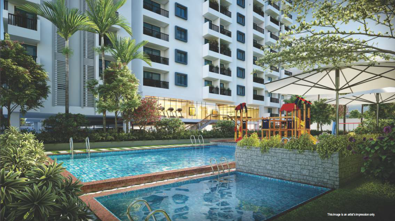 Amrutha Platinum Towers clubhouse and swimming pool